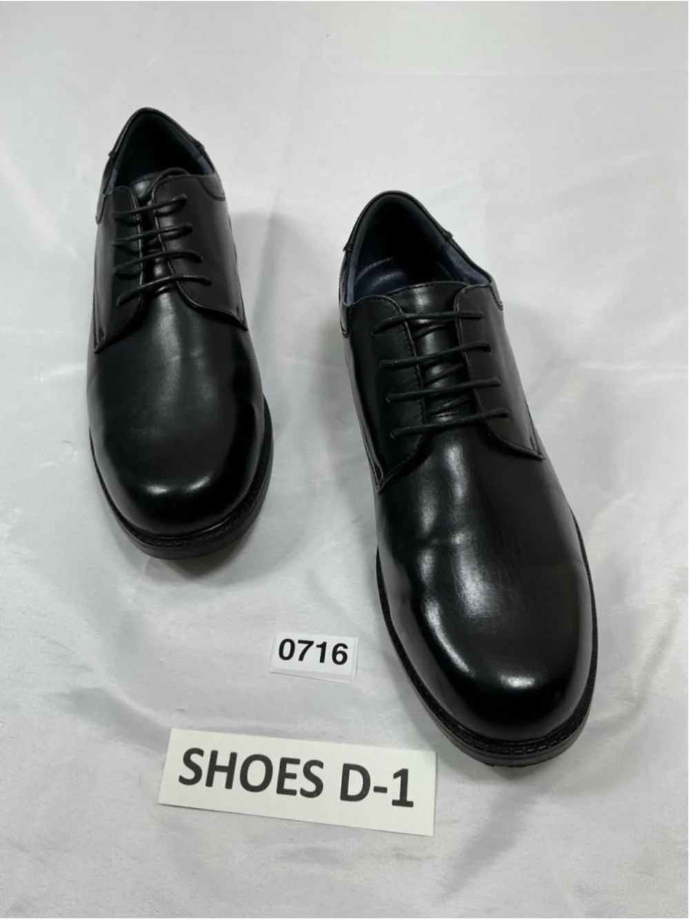 Mens Excelent Bruno Marc Lace Up Oxford Shoes Black Size 12 Block Heel Round Toe